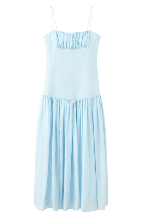 Ruched Sleeveless Maxi Dress