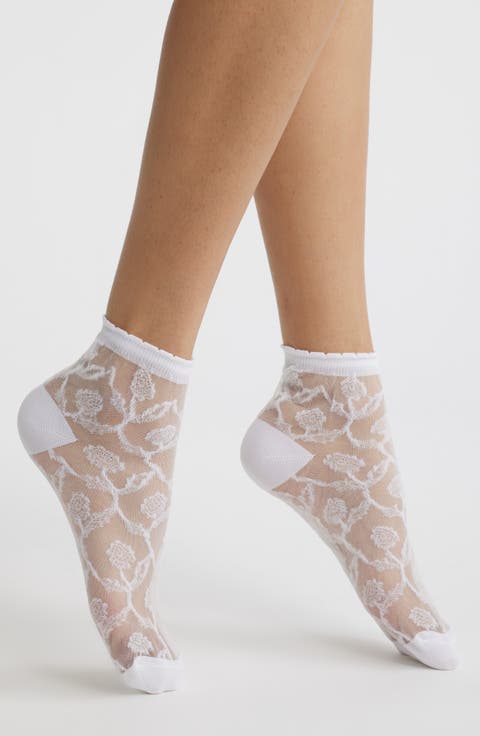 Sydney Sheer Lace Quarter Socks