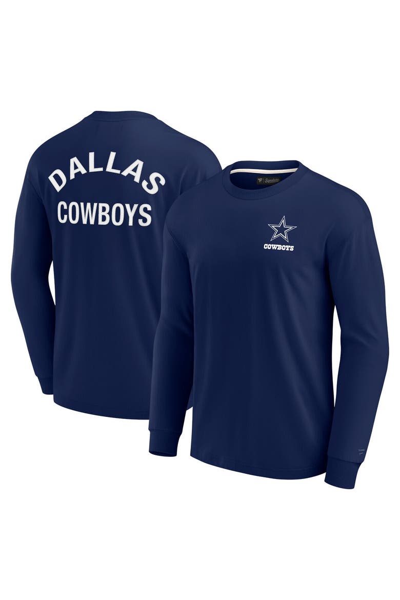 Unisex Fanatics Signature Navy Dallas Cowboys Elements Super Soft Long Sleeve T-Shirt, Main, color, Navy