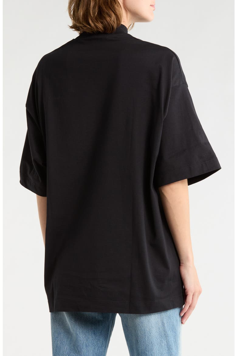 Crewneck T-Shirt, Alternate, color, BLACK WHITE