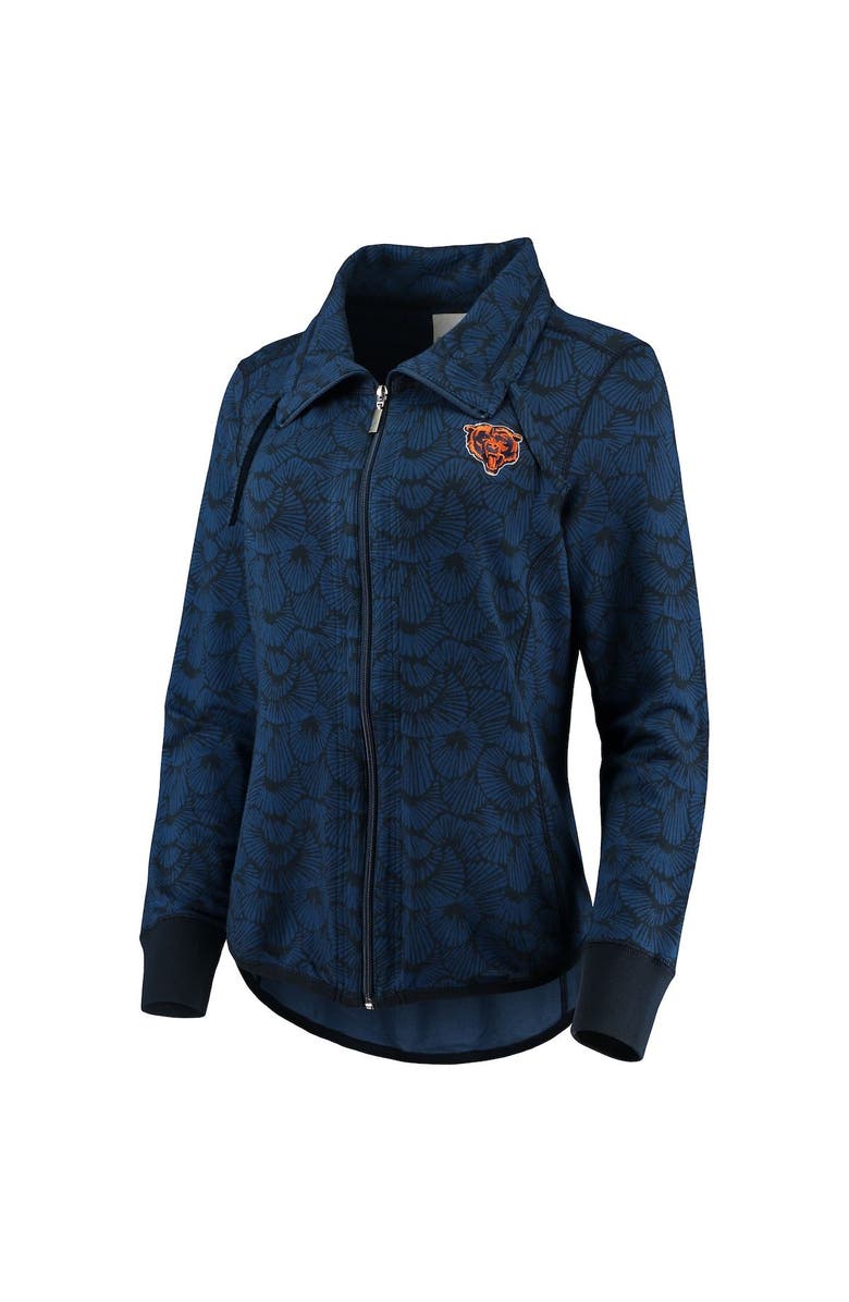 Tommy Bahama Women's Tommy Bahama Navy Chicago Bears Sport Shell We Dance Tri-Blend Full-Zip Sweatshirt, Alternate, color, 