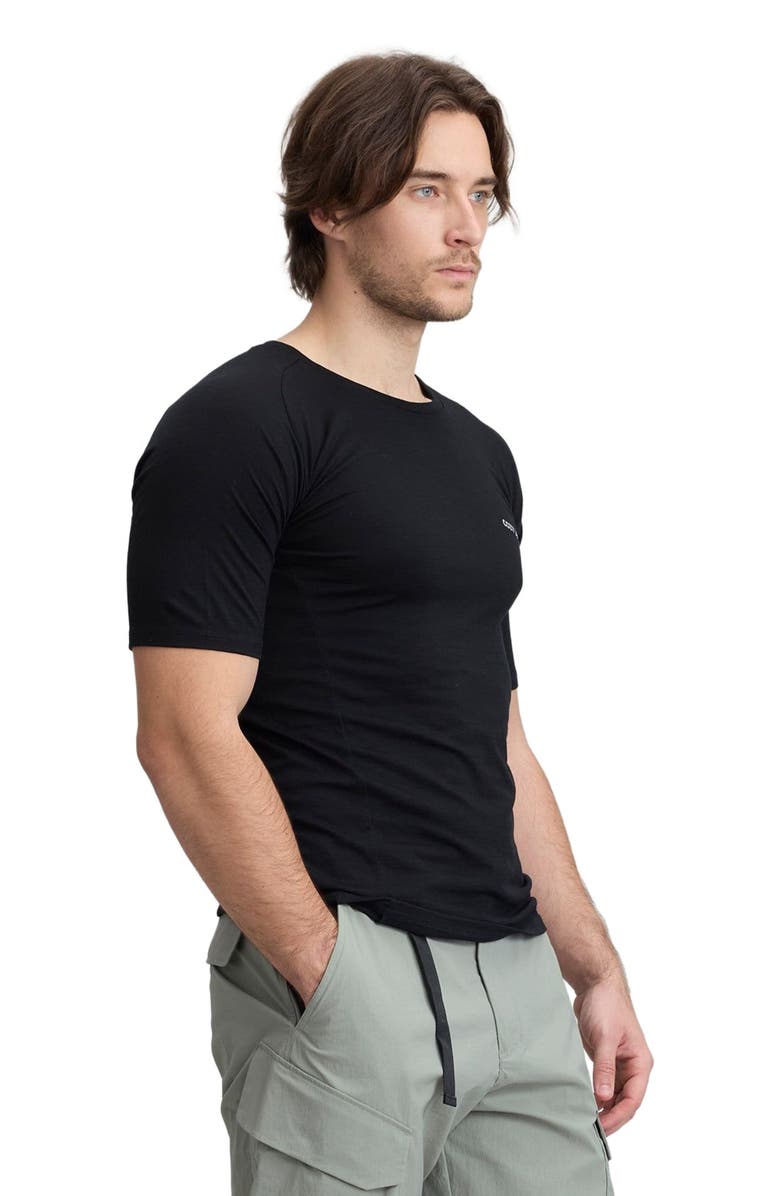 COZY ZERO Men's 100% Merino Reglan Tee, Alternate, color, Black