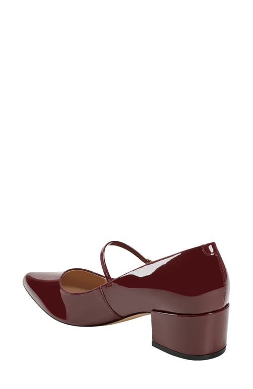 Marc Fisher Ltd Luccie Womens Adjustable Patent Leather Mary Jane Heels In Dark Red