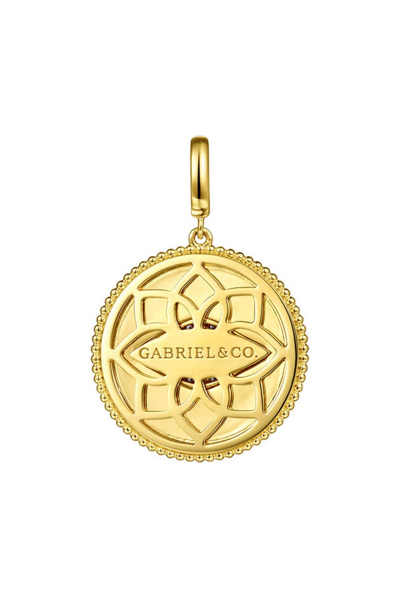 Diamond & Sapphire Evil Eye Charm, Alternate, color, GOLD