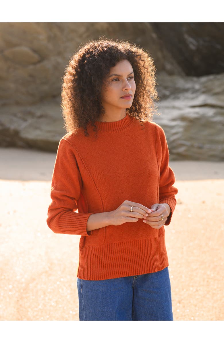 Celtic & Co. Exposed Seam Sweater, Alternate, color, Burnt Orange
