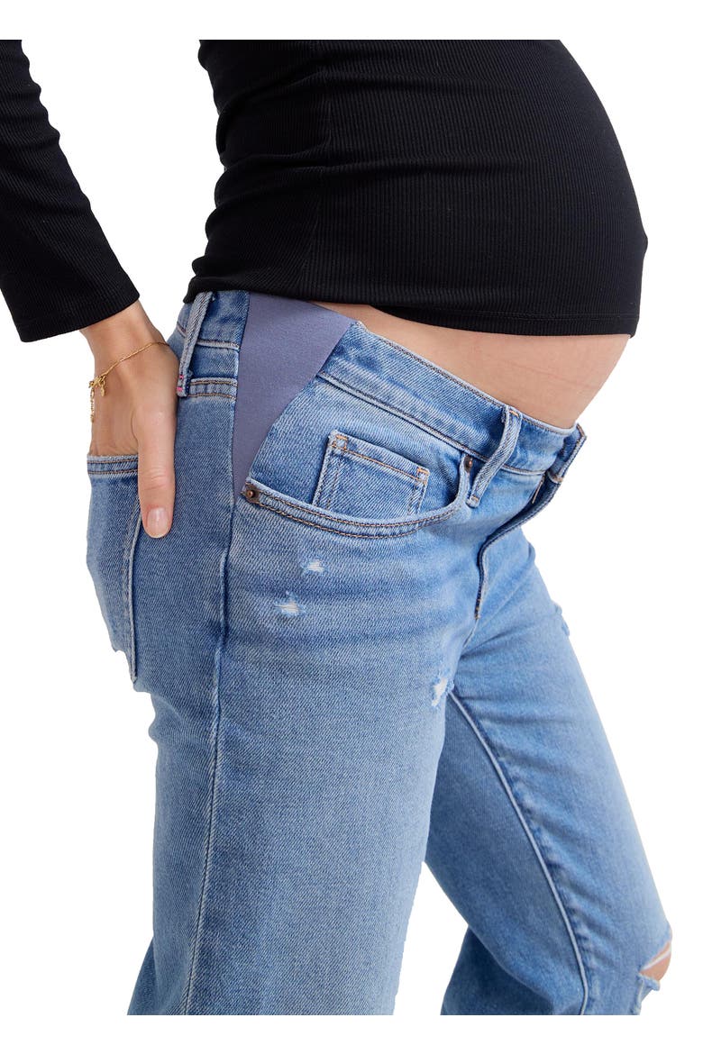 The Boyfriend Maternity Jean, Alternate, color, Destroyed Light Wash
