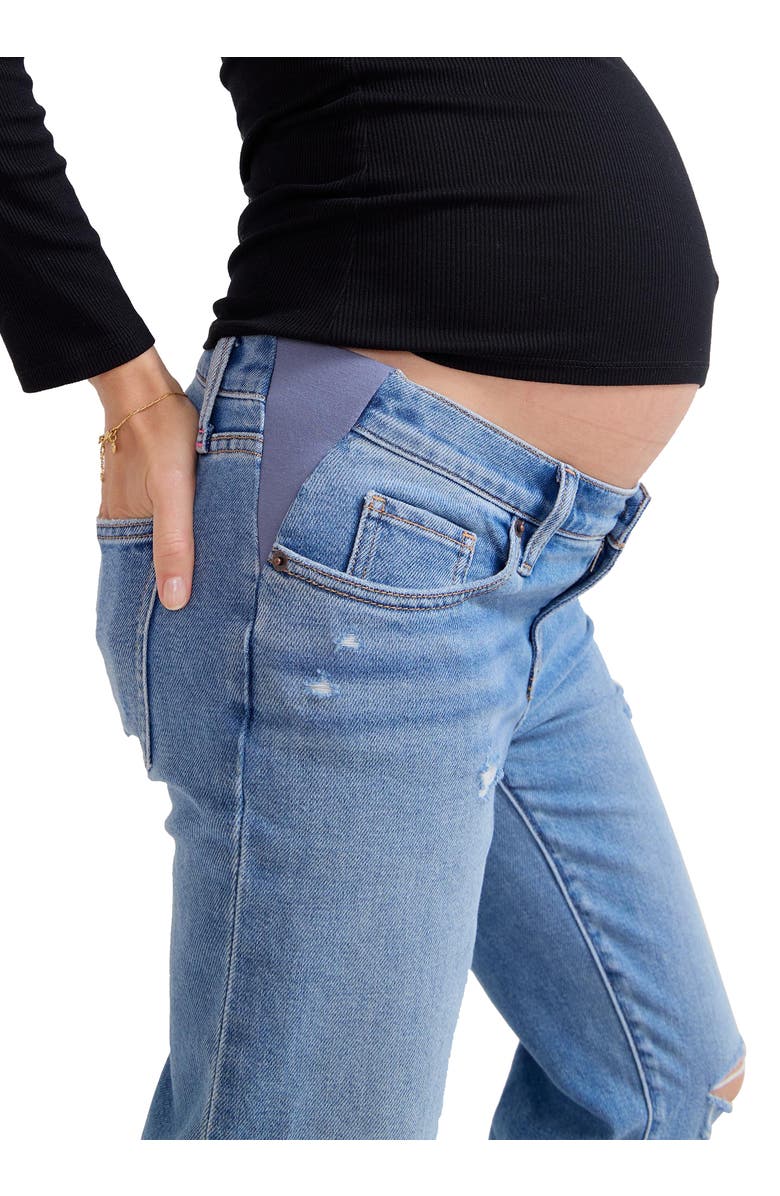 HATCH The Boyfriend Maternity Jean, Alternate, color, Destroyed Light Wash