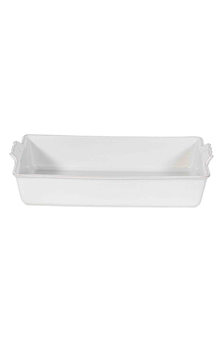 Juliska Berry & Thread 13-Inch Rectangular Ceramic Baking Dish, Alternate, color, Whitewash