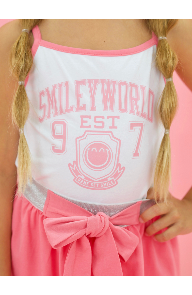 Mia Belle Girls Sweet & Sporty Bow Skirt Set, Alternate, color, Pink