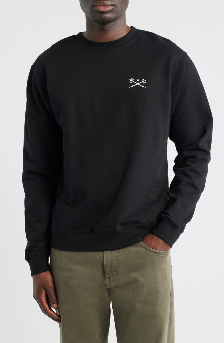 DARK SEAS Go-To II Fleece Sweatshirt, Main, color, Black