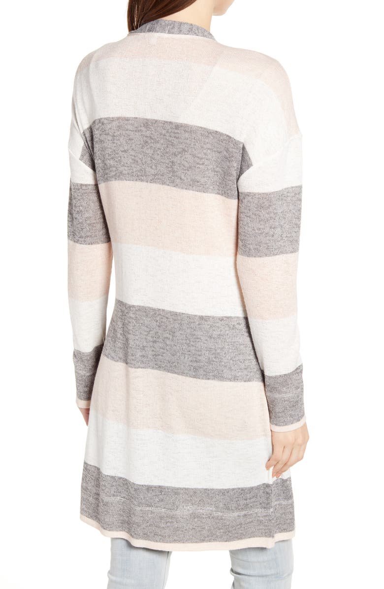 Socialite Stripe Longline Cardigan, Alternate, color, 