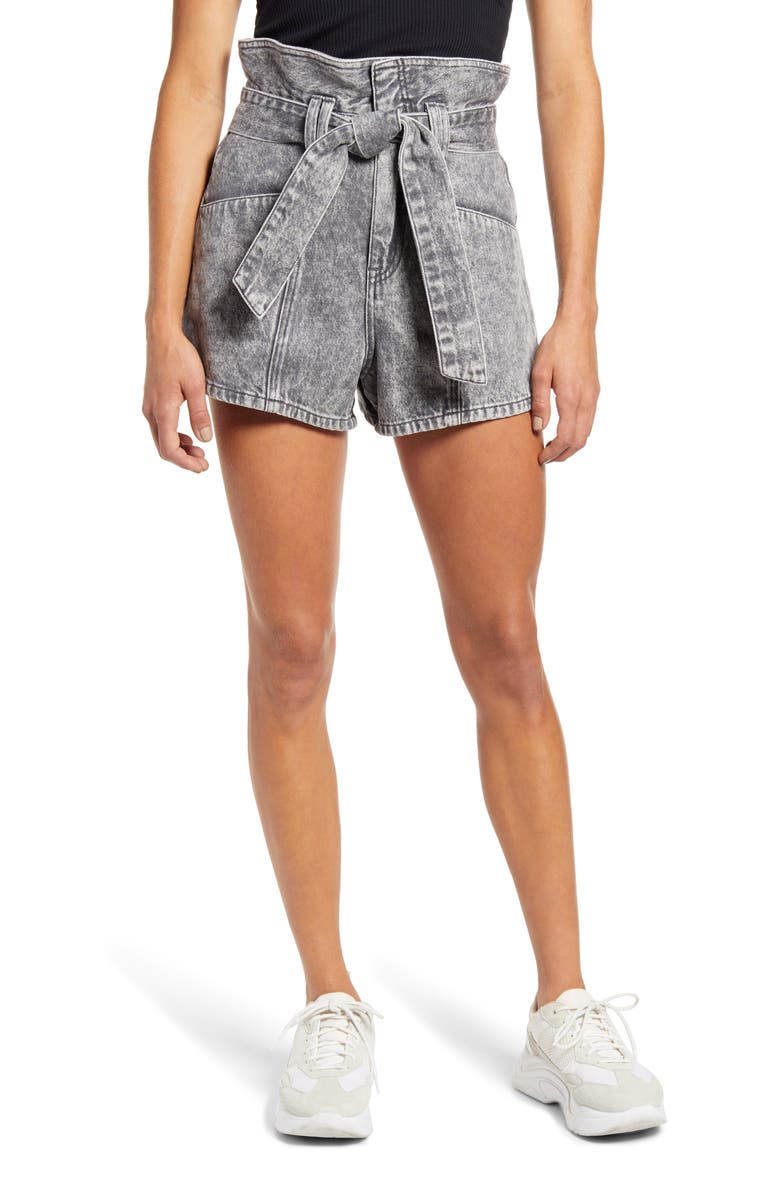 BLANKNYC Paperbag Waist Denim Shorts, Main, color, 