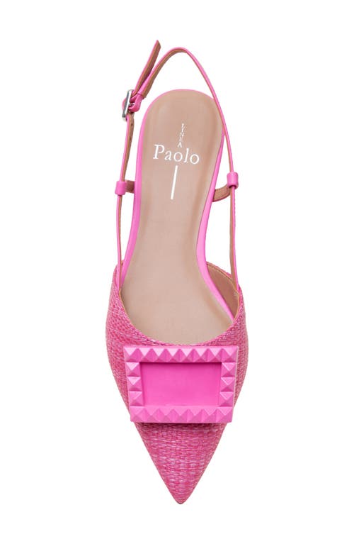 Linea Paolo Carmen Slingback Pointed Toe Flat In Pink