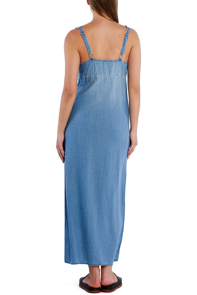 Amanda Lace Accent Sleeveless Maxi Dress, Alternate, color, DENIM