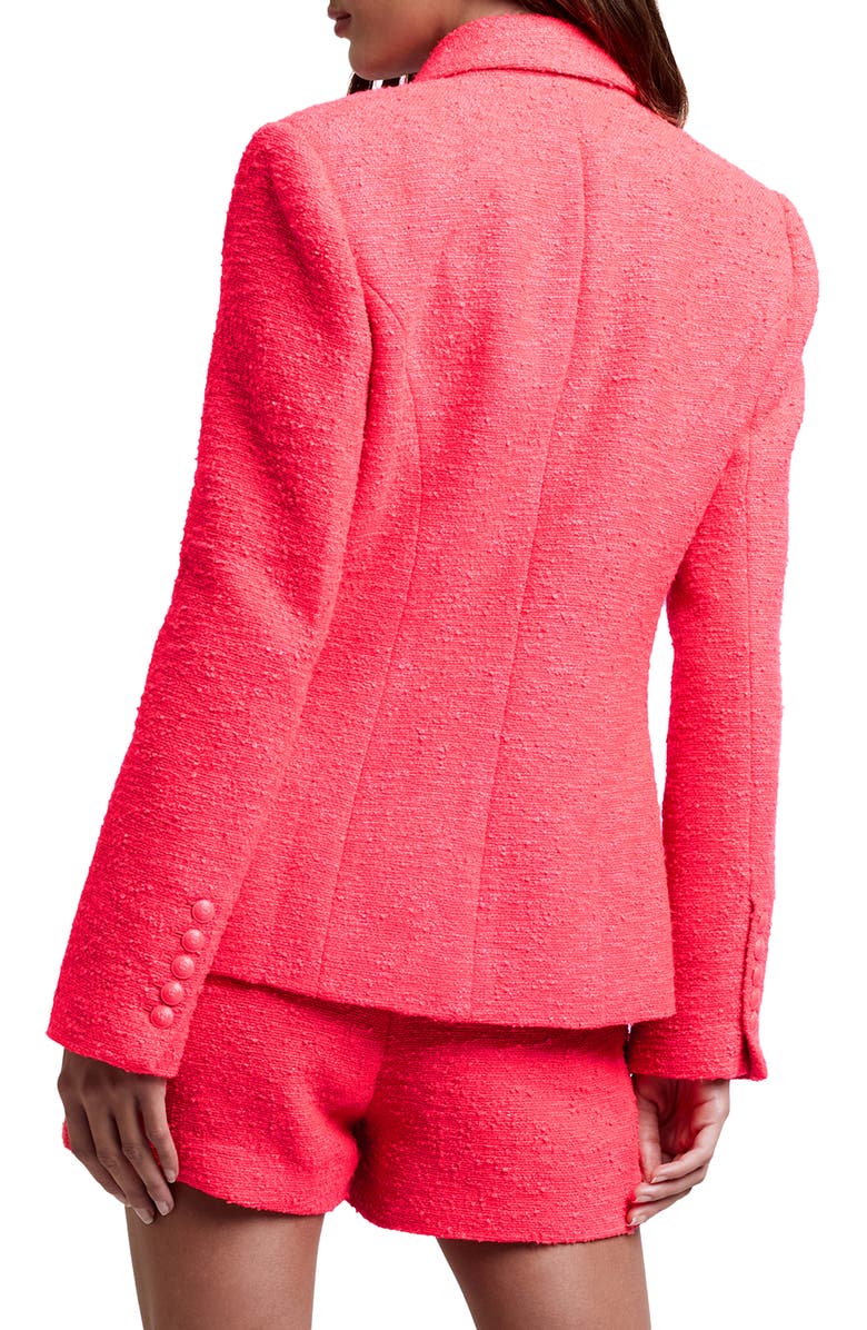 L'AGENCE Kenzie Double Breasted Tweed Blazer, Alternate, color,