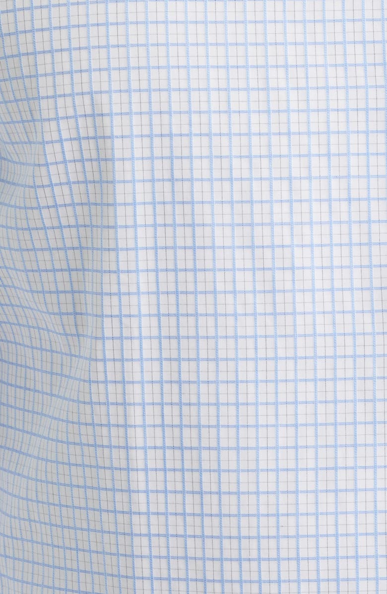 ZANETTI Plaid Dress Shirt, Alternate, color, Light Blue/ Tan/ White