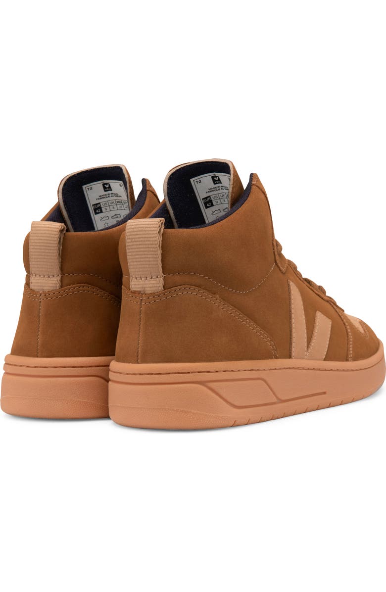Veja V-15 Suede High Top Sneaker, Alternate, color, Camel Desert