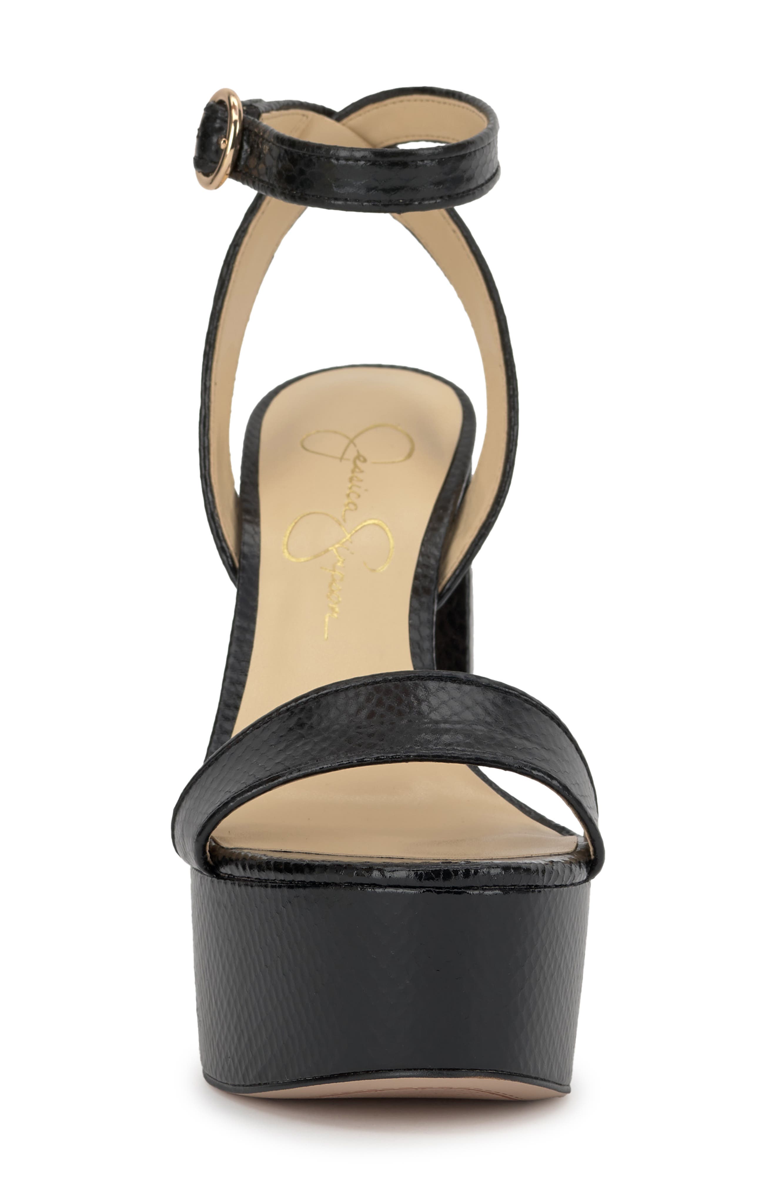 Jessica Simpson Axtyn Ankle Strap Platform Sandal, Alternate, color, Black