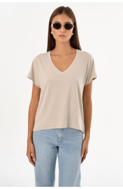 NEREA | Jersey V Neck Tee
