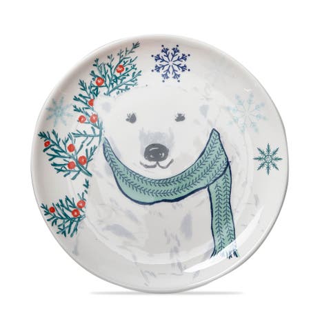 Alpine Glow Multicolor Ceramic Appetizer Plates Set of 4