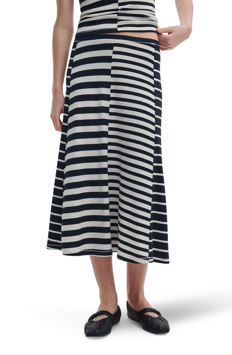 rag & bone Mixed Stripe Knit Midi Skirt, Main, color, Salute Multi