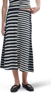 rag & bone Mixed Stripe Knit Midi Skirt