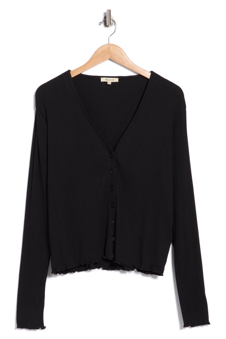 Knit Cardigan, Main, color, JET BLACK