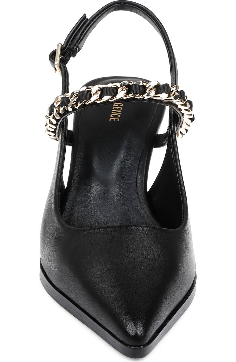 L'AGENCE Georgine Slingback Pointed Toe Mary Jane Pump, Alternate, color, Black Leather