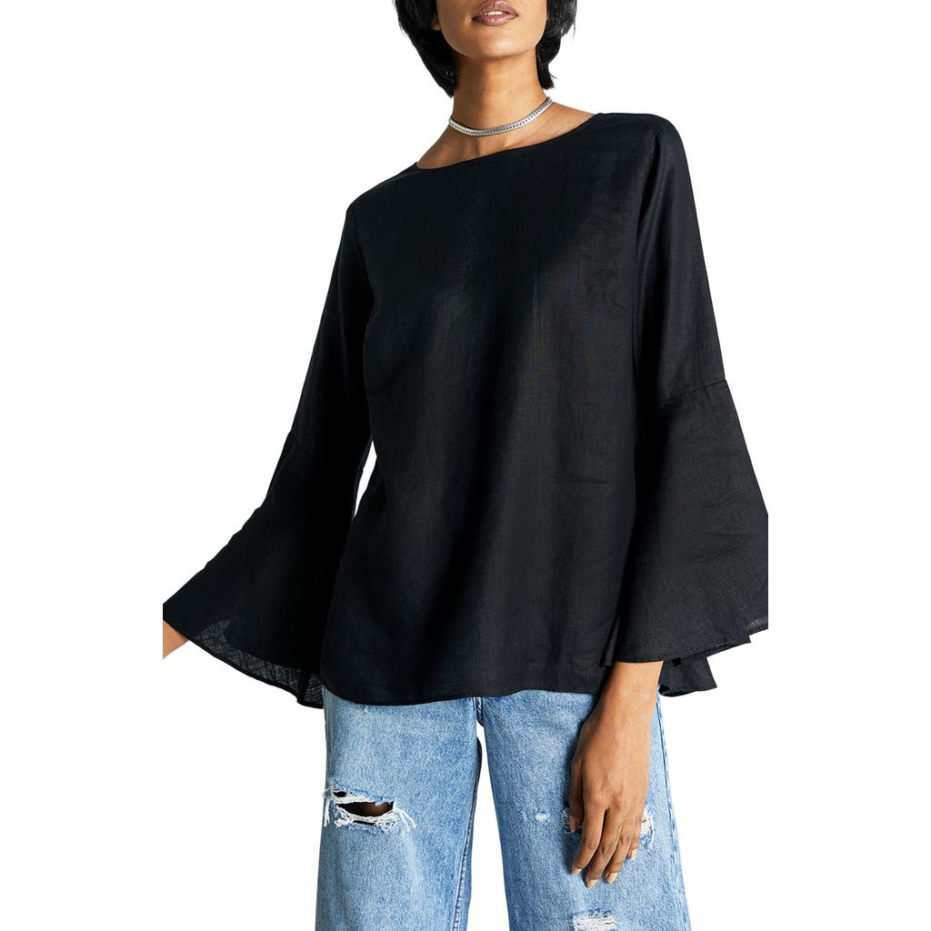 Reistor Button Back Shirt in Black at Nordstrom, Size X-Large