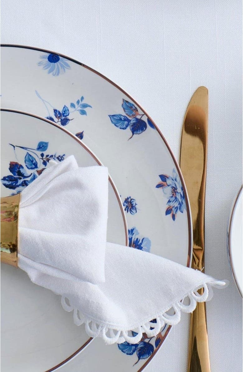 Stone Lain Viola Porcelain 12-Piece Dinnerware Set, Alternate, color, Blue