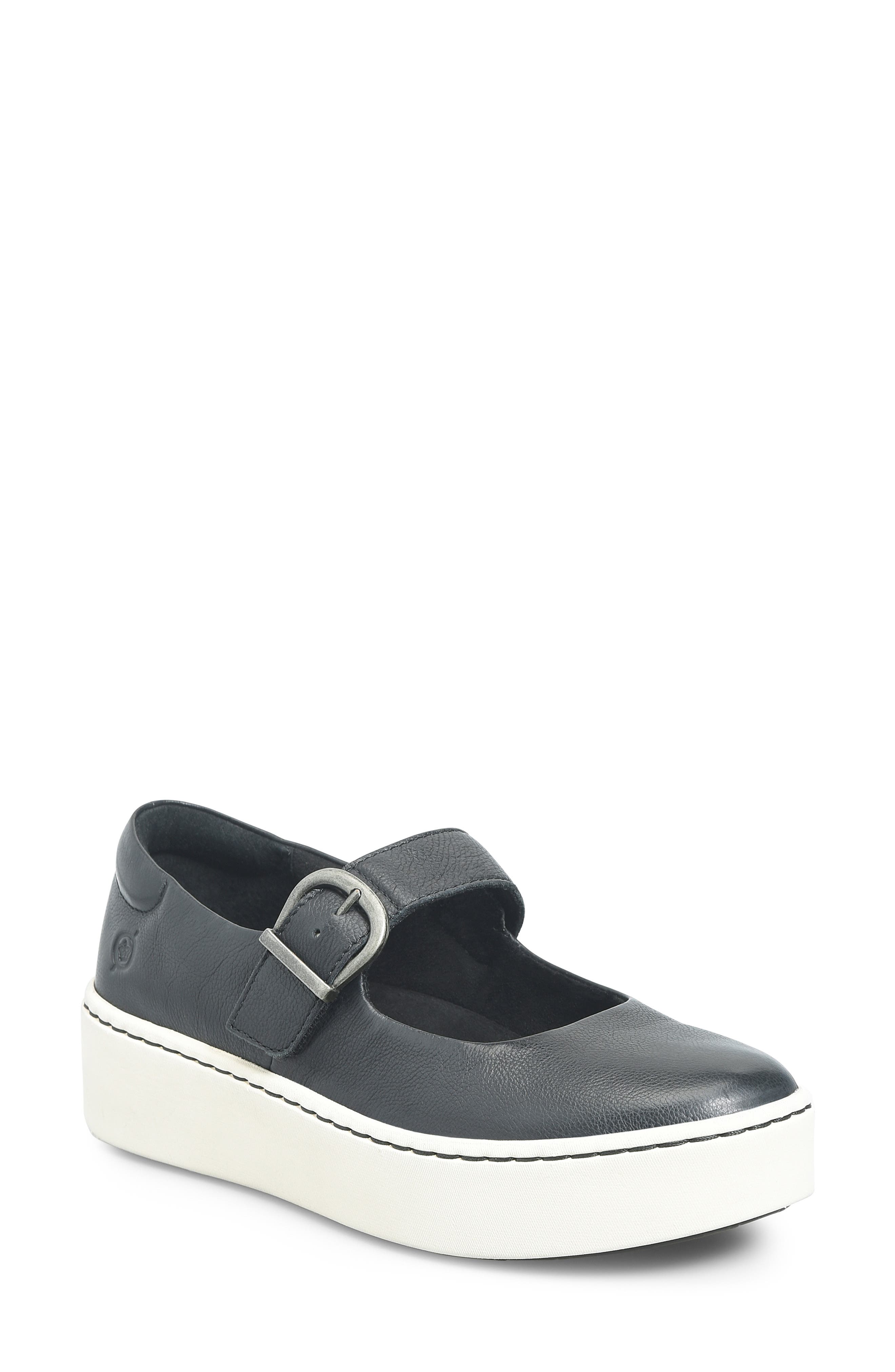 Børn Mira Mary Jane Platform Sneaker, Main, color, Black Leather