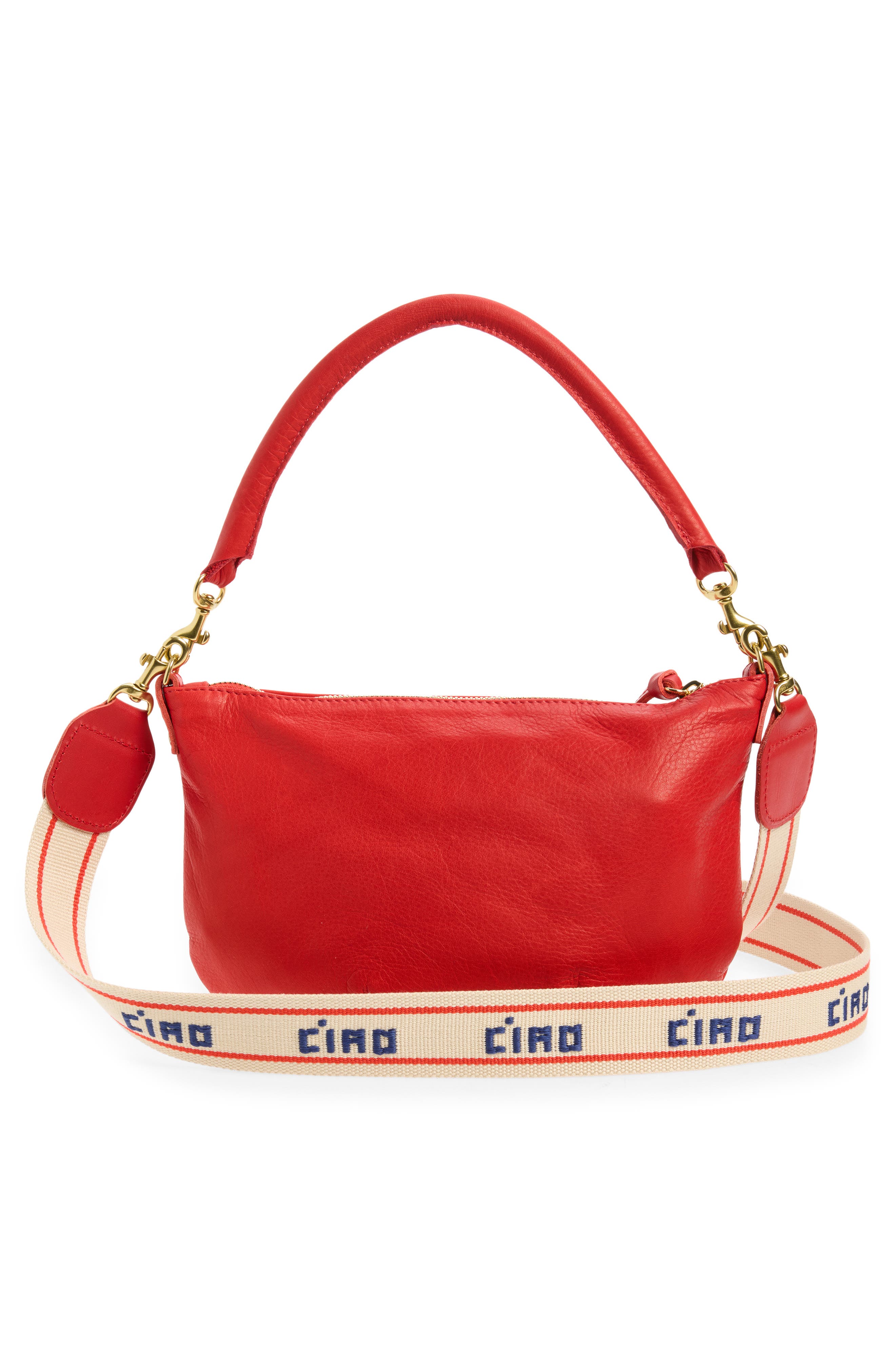 Petit Moyen Leather Messenger Bag, Alternate, color, LIPSTICK LAMBA