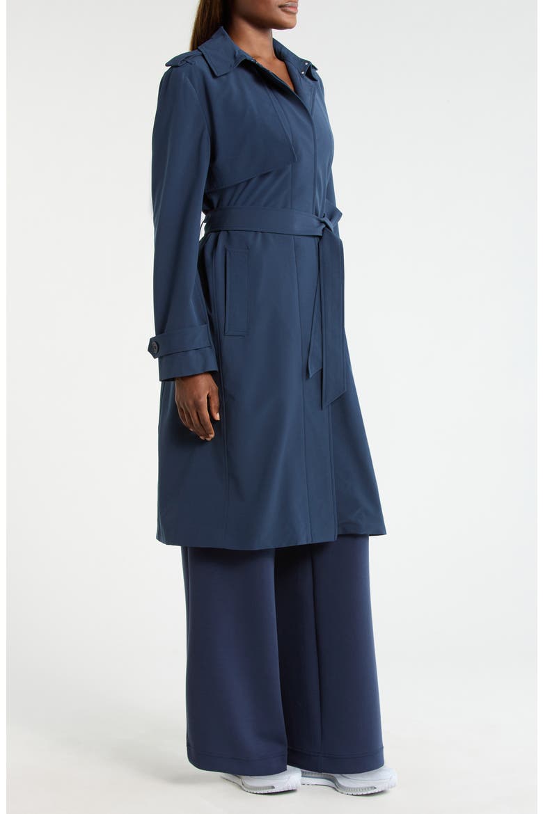 Ripstop Tench Coat, Alternate, color, NAVY BLAZER