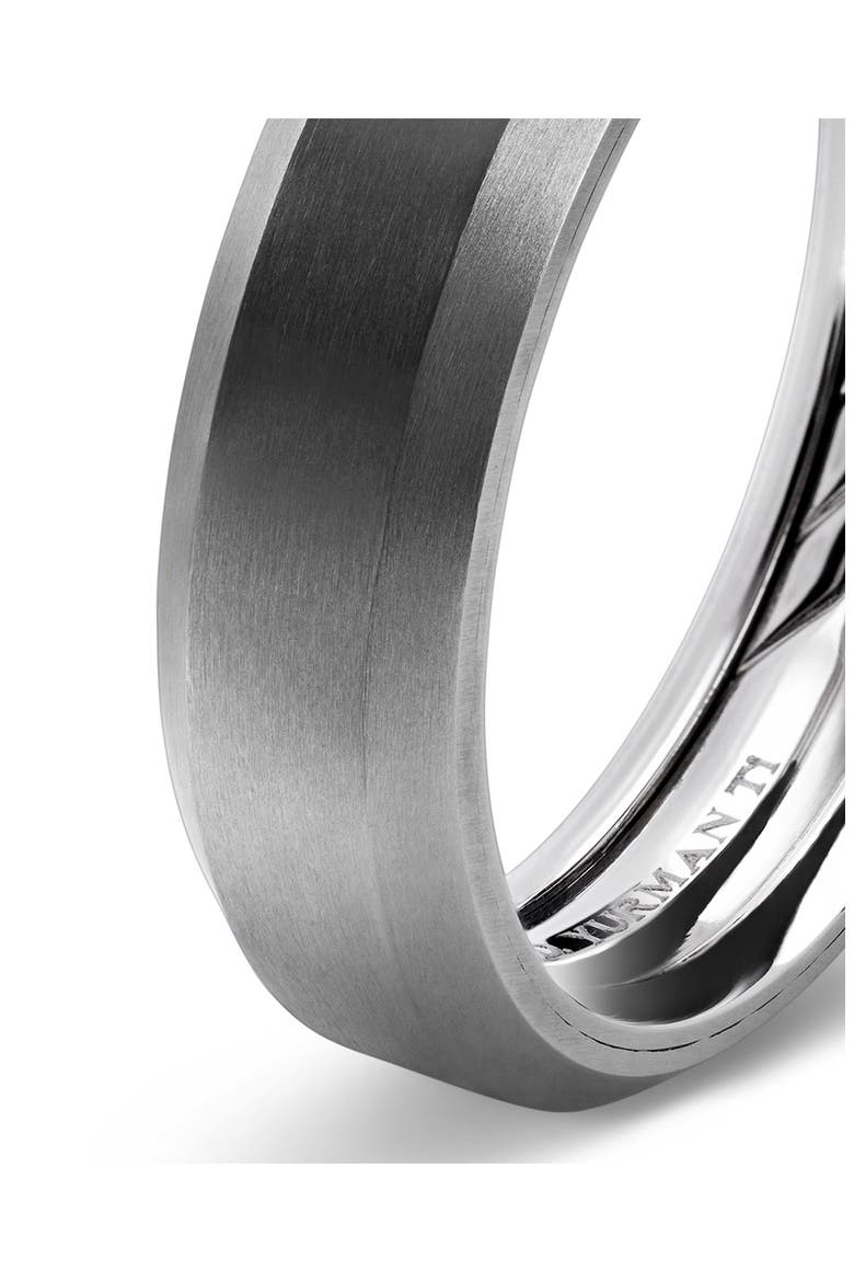 Beveled Band Ring, 6mm, Alternate, color, TITANIUM