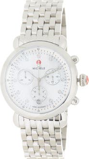 MICHELE Women's CSX Diamond Embellished Bracelet Watch, 38mm