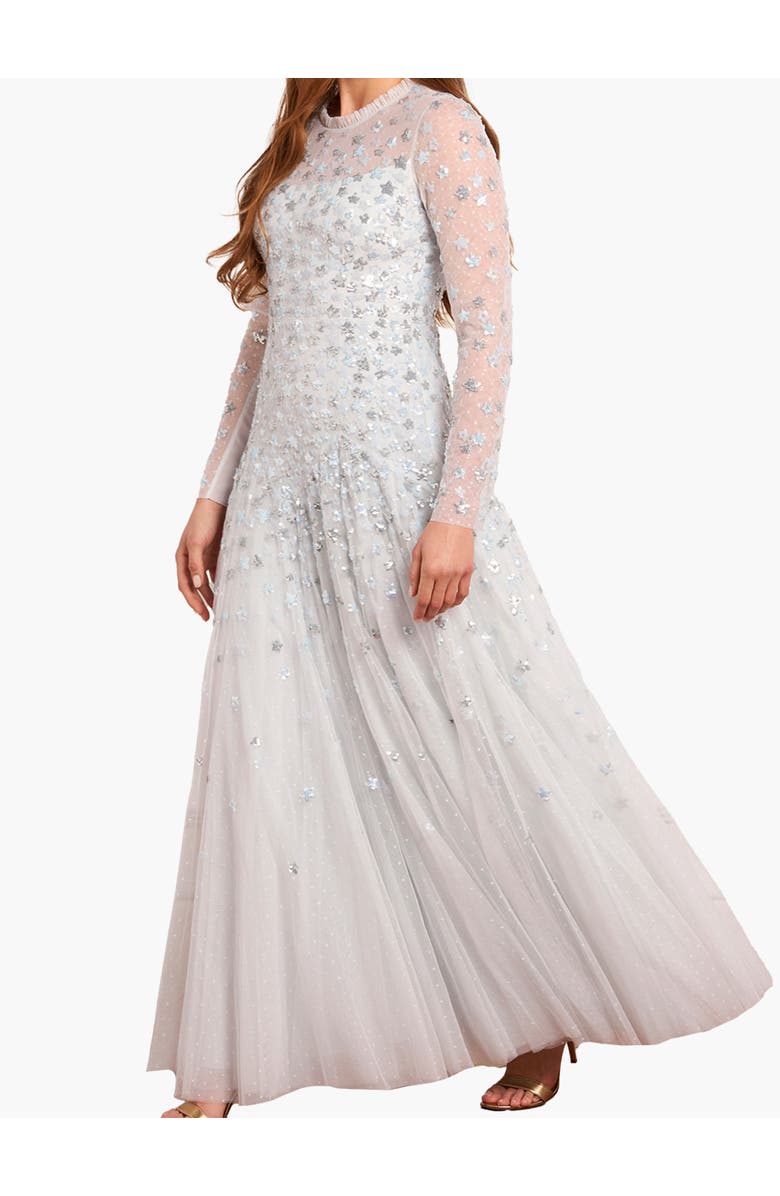 Needle & Thread Starry Nights Round Neck Gown, Alternate, color, Ice Blue