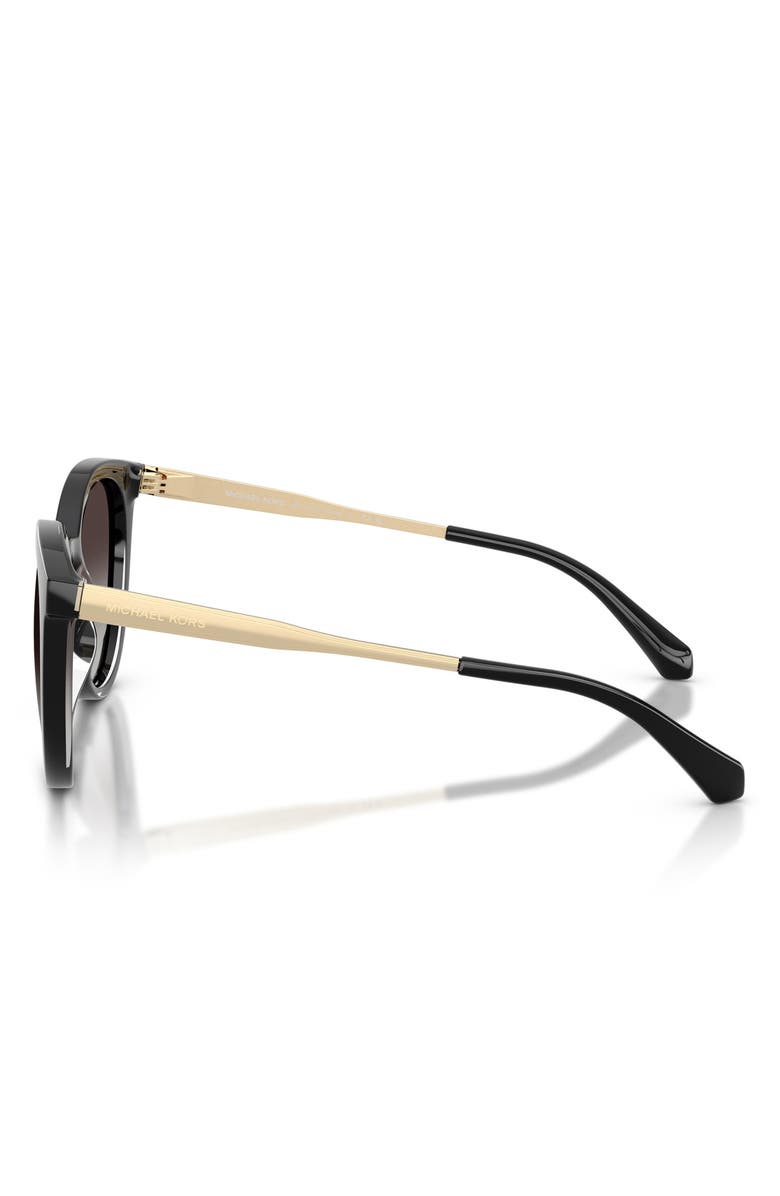 Michael Kors Tarifa 53mm Gradient Round Sunglasses, Alternate, color, Black / Grey Gradient Black