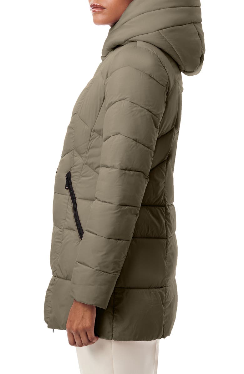 Bernardo Hooded Water Resistant Puffer Jacket, Alternate, color, Liquid Metal