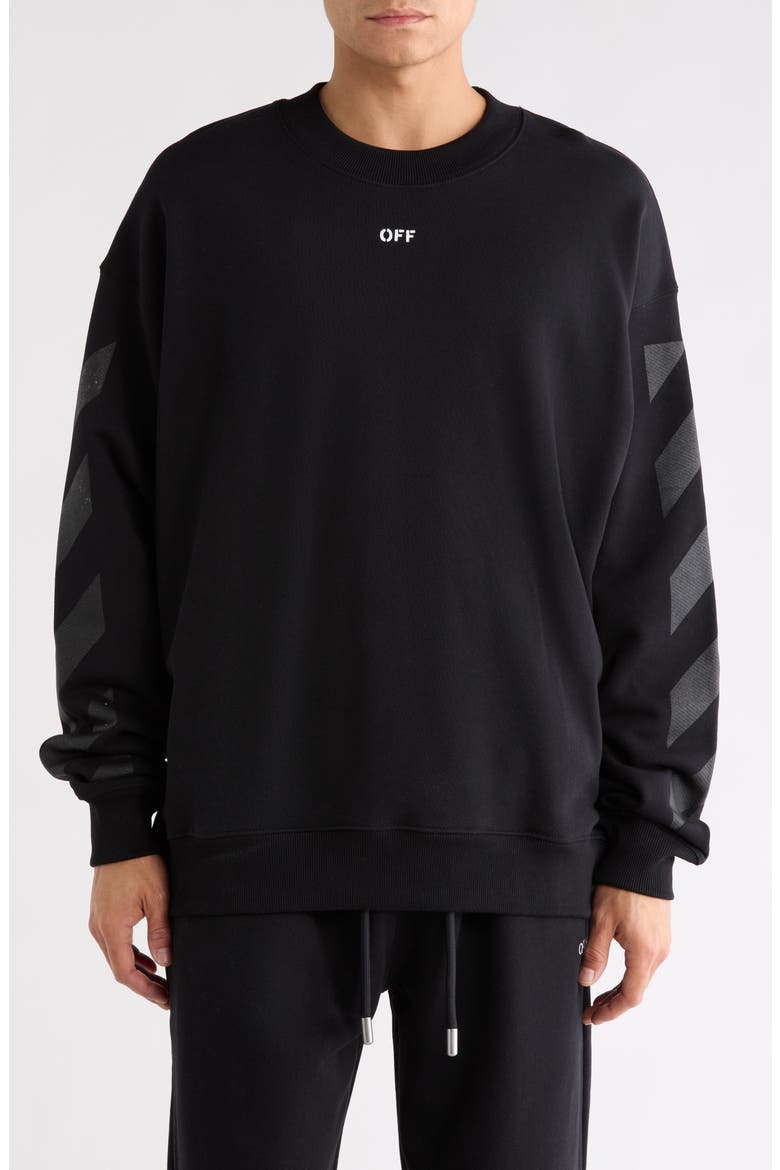 Cornely Diagonal Skate Graphic Sweatshirt, Main, color, BLACK-WHITE