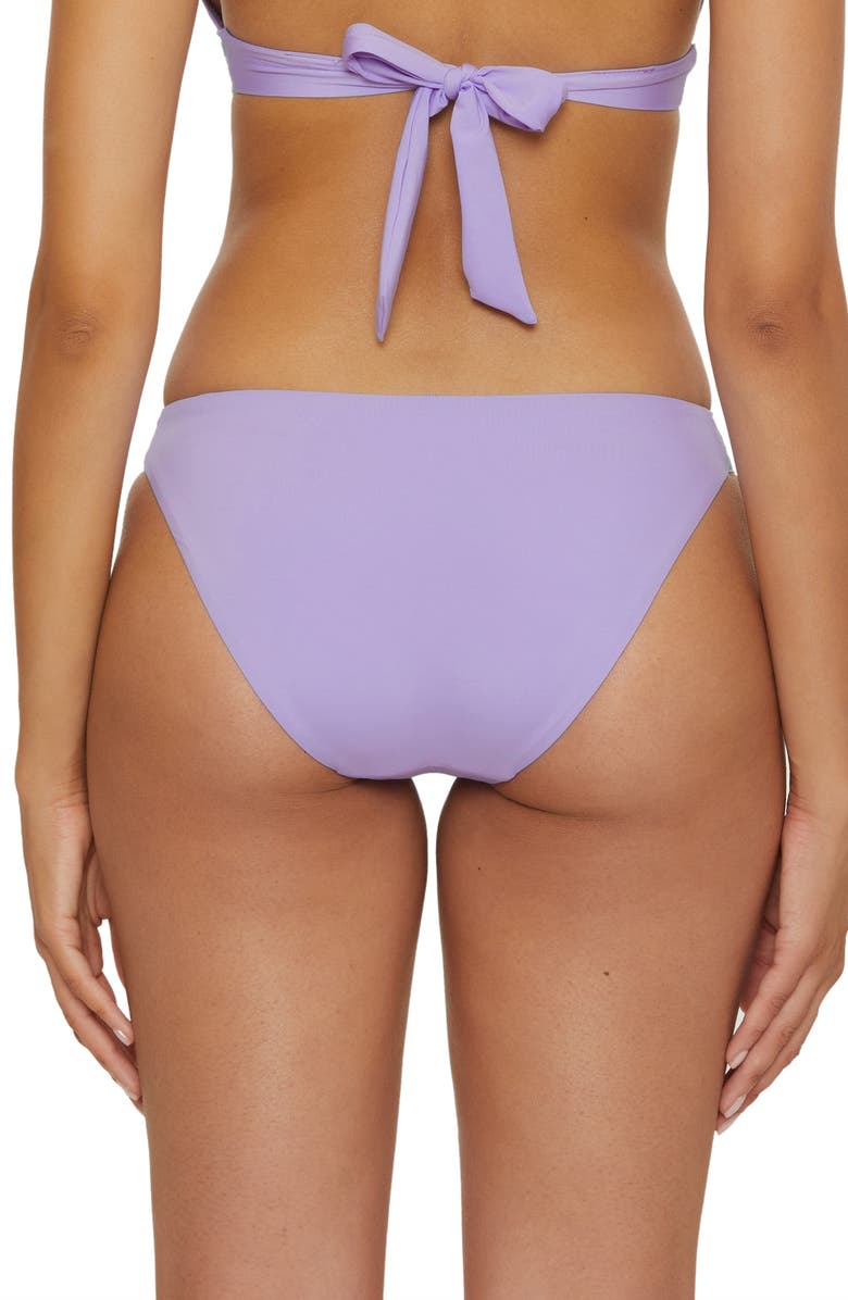 Becca Fiesta American Basket Weave Trim Bikini Bottoms, Alternate, color, Bellflower