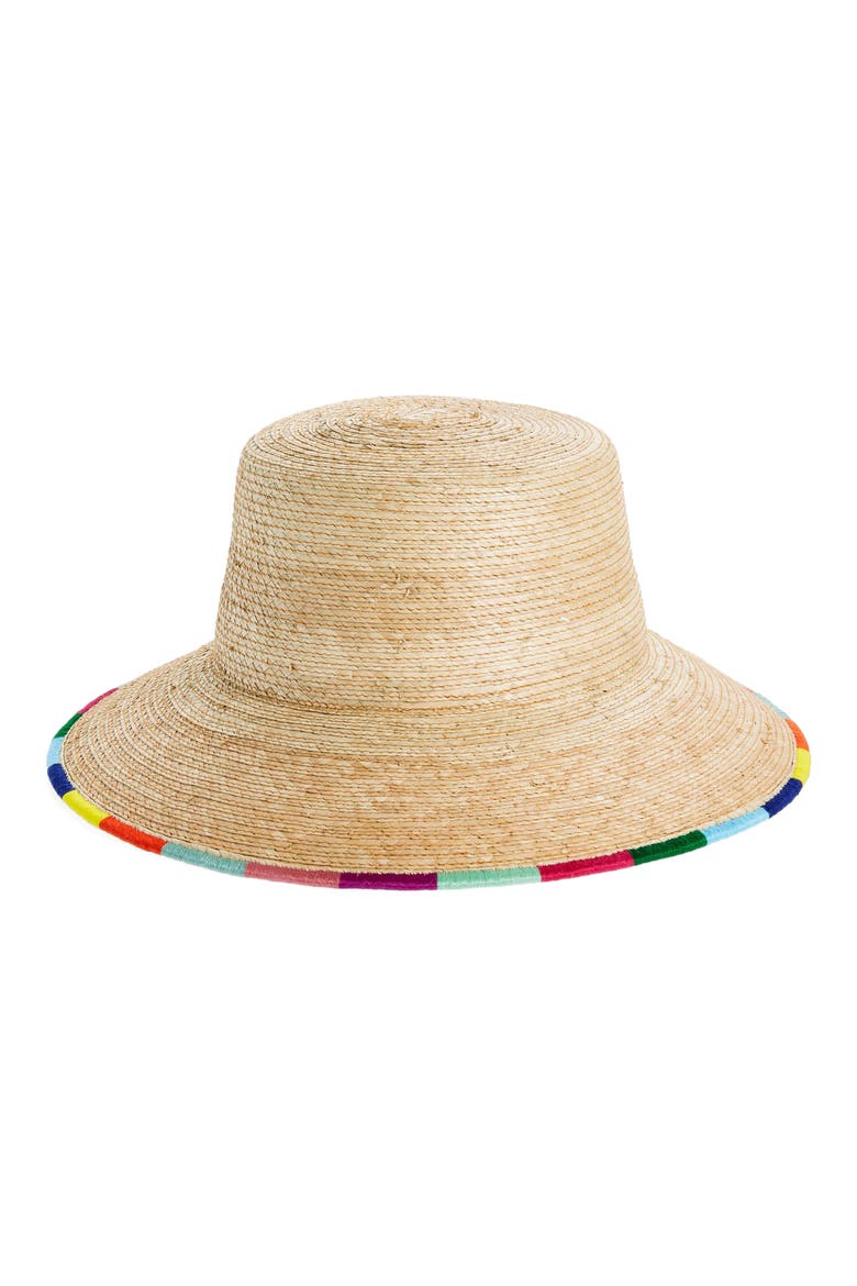 Erica Palm Bucket Hat, Main, color, BEIGE MULTI