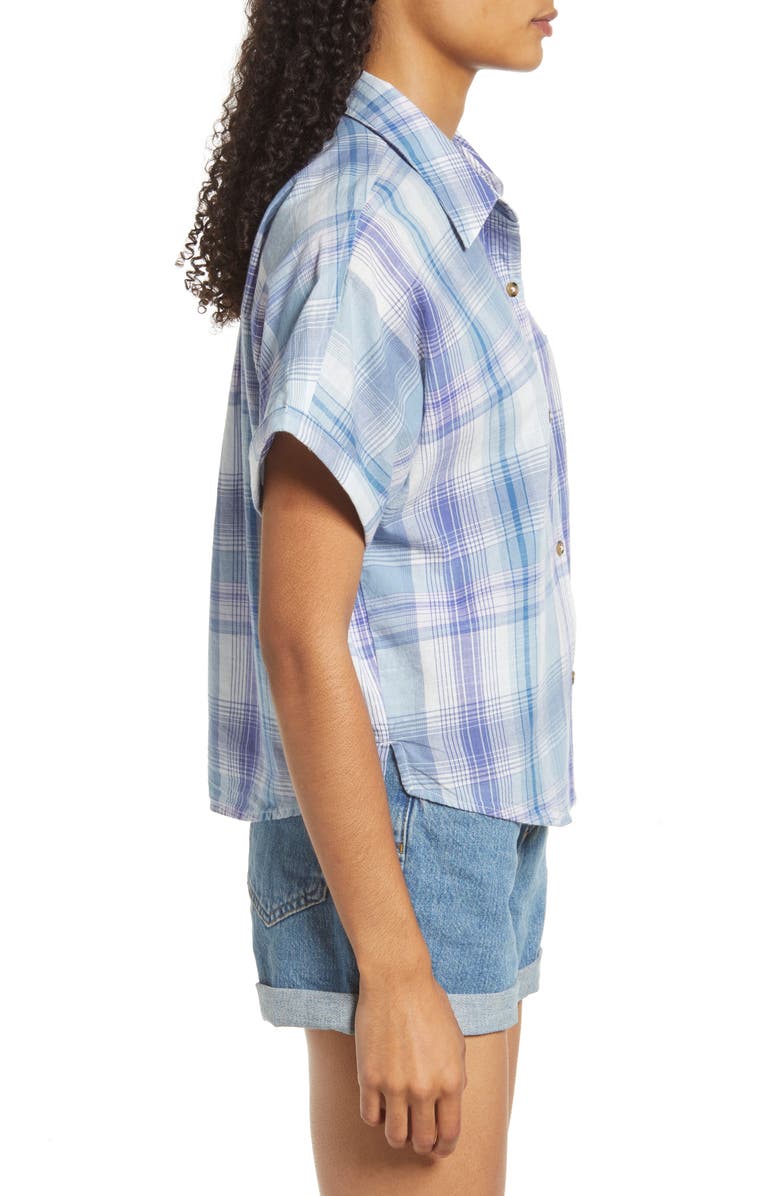 Lucky Brand Relaxed Plaid Cotton Button-Up Shirt, Alternate, color, 