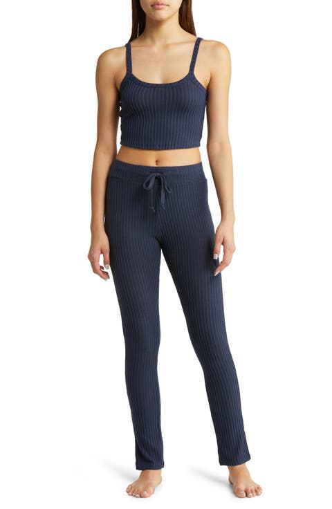 Off-Duty Crop Camisole & Pants 2-Piece Pajama Set