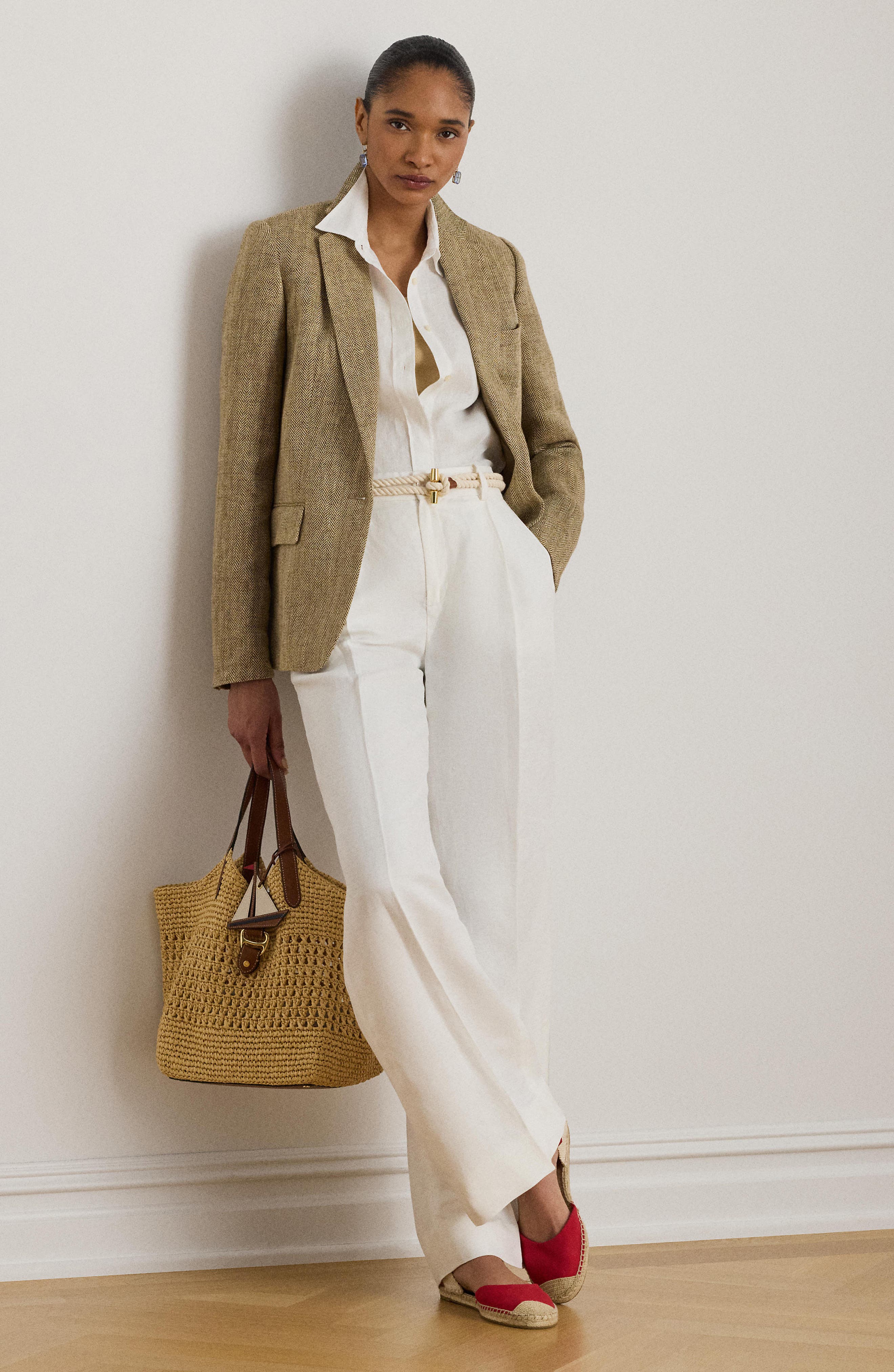Lauren Ralph Lauren Linen Herringbone Jacket — фото 7