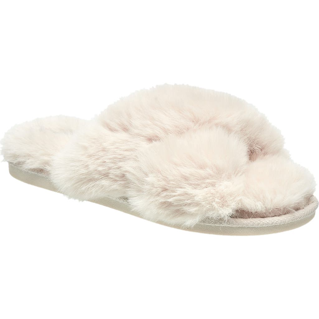 Nine West X-band Faux Fur Slipper In White