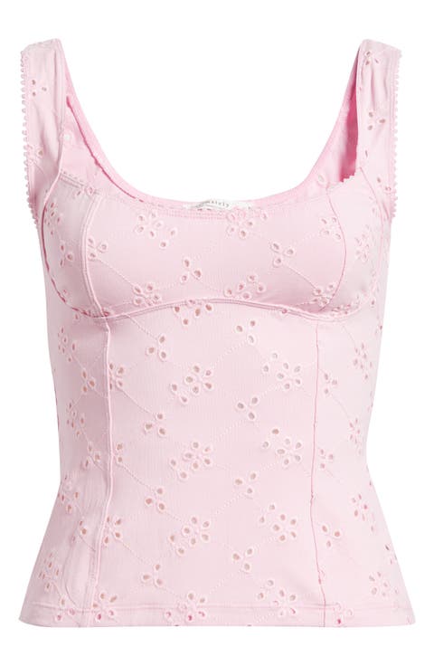 Full Bloom Eyelet Knit Camisole