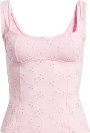 Free People Full Bloom Eyelet Knit Camisole