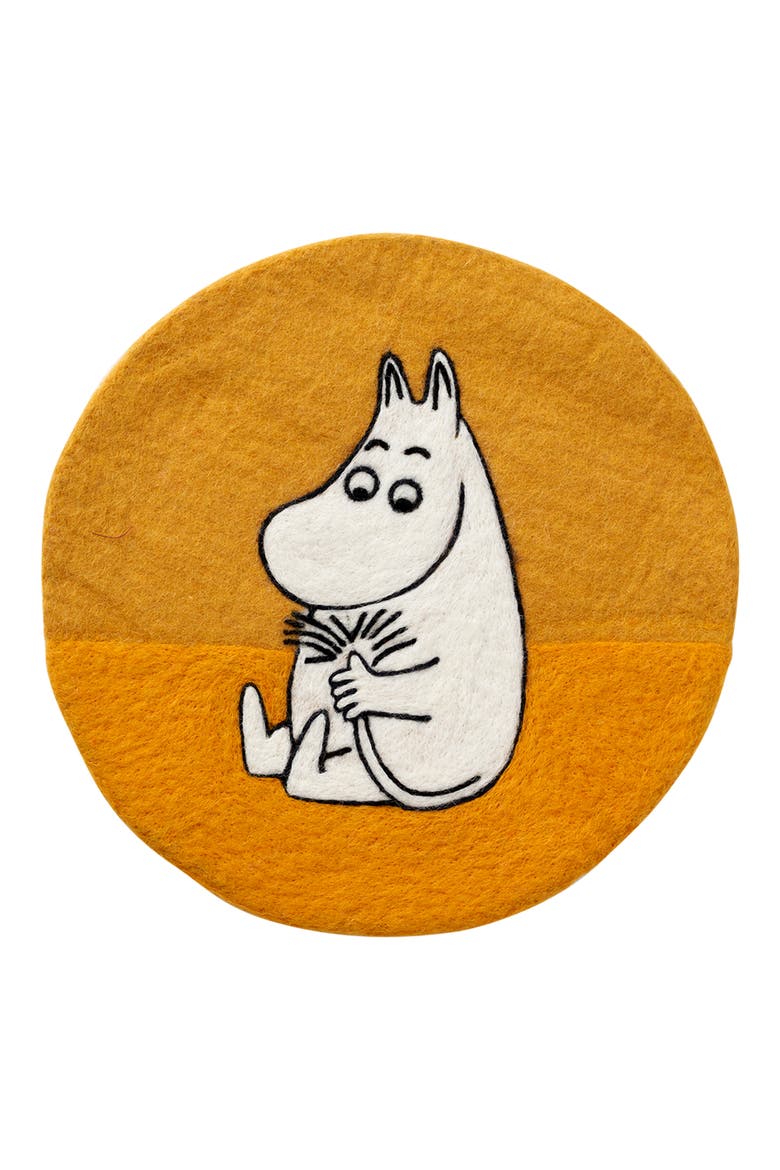 Kids' Handmade Moomin Woven Wool Seat Pad, Main, color, YELLOW