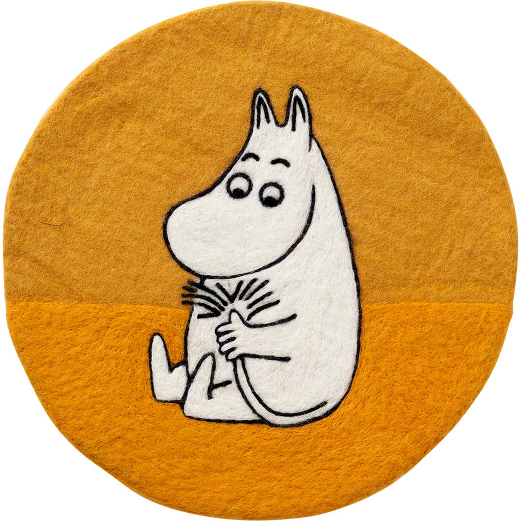 Klippan Kids' Handmade Moomin Woven Wool Seat Pad In Yellow
