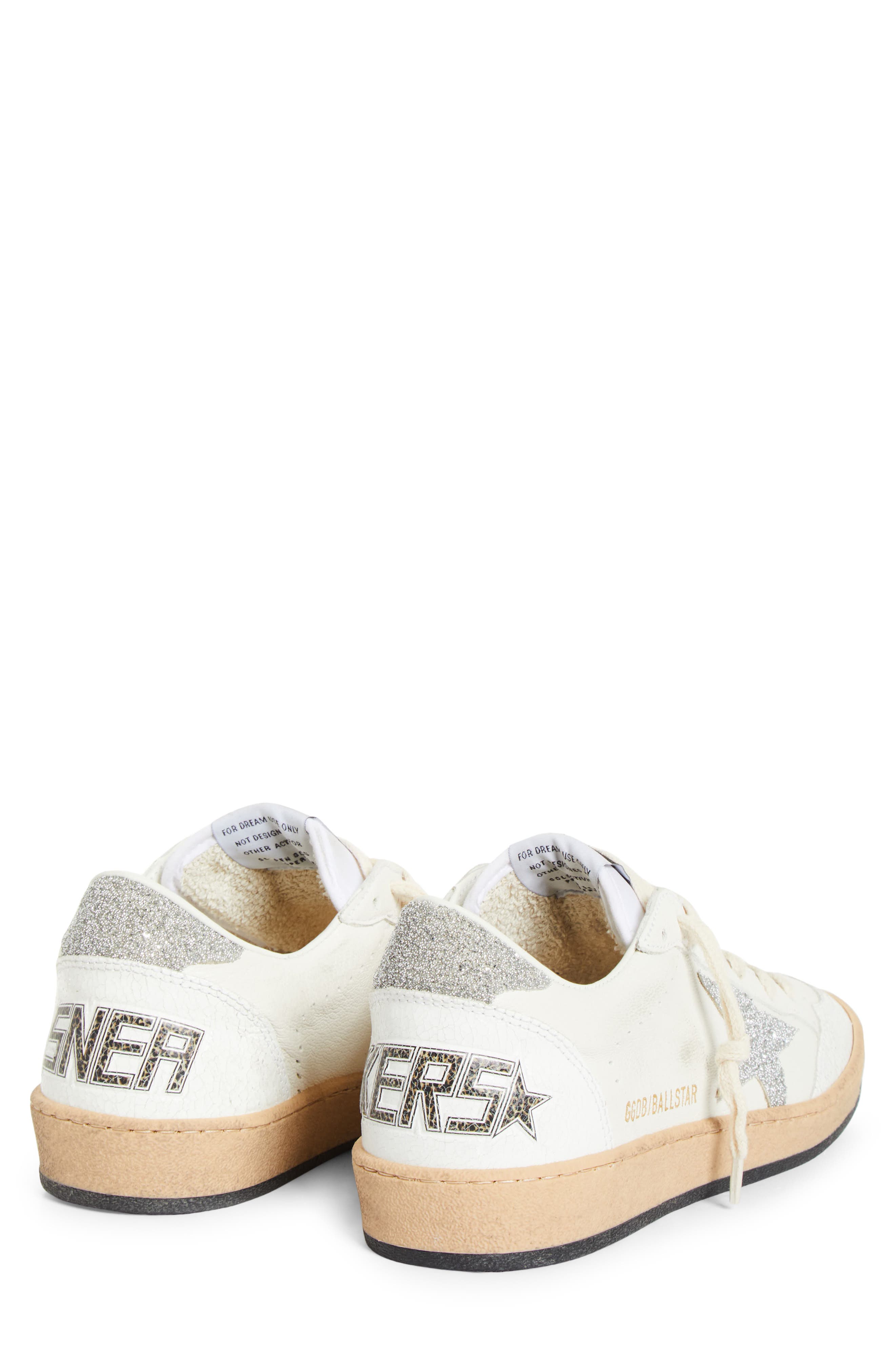 Golden Goose Ball Star Low Top Sneaker, Alternate, color, White/ Silver